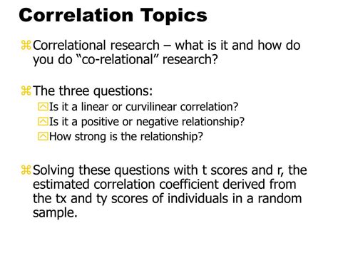 example of correlational research topics