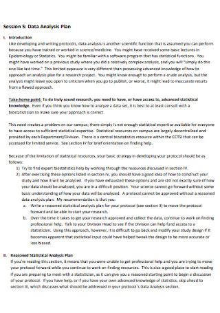 example of data analysis plan in research paper