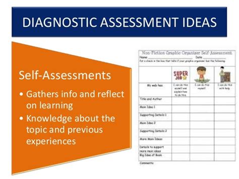 example of diagnostic assessment activity
