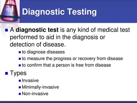 Example Of Diagnostic Testing