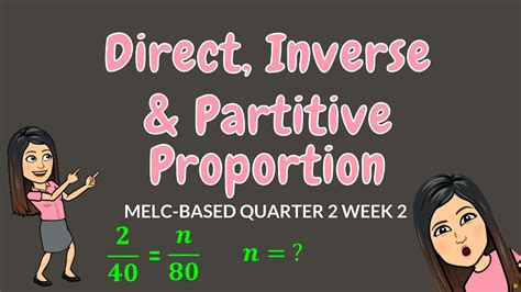 example of direct inverse and partitive proportion