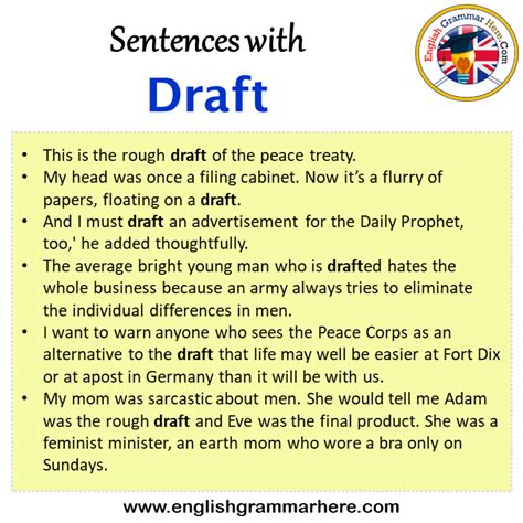 Example Of Draft In A Sentence