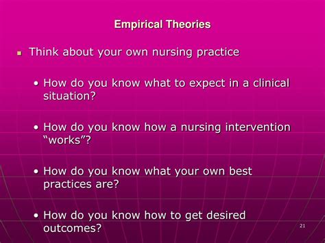 example of empirical knowledge in nursing