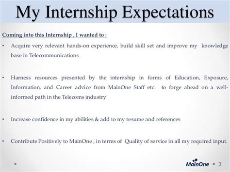 example of end of internship presentation