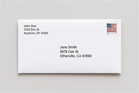 Example Of Envelope Mail