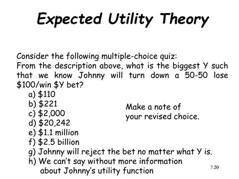 example of expected utility theory