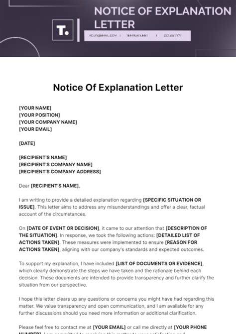 example of explanation letter for awol