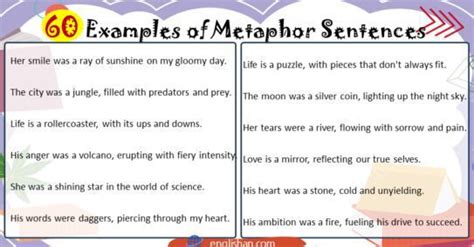 example of extended metaphor in a sentence