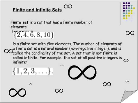example of finite numbers