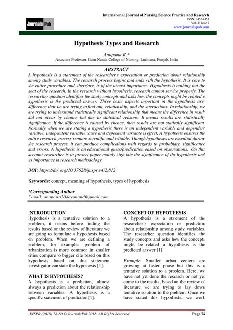example of hypothesis in research proposal pdf quantitative