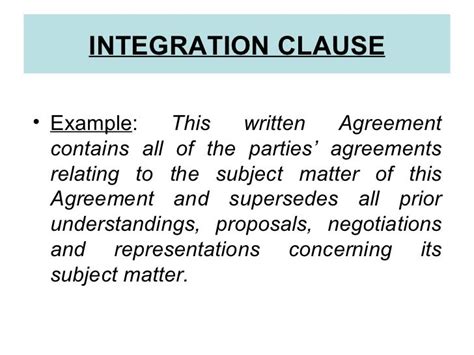 Example Of Integration Clause