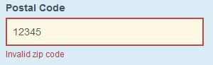 Example Of Invalid Zip Code