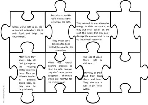 Example Of Jigsaw Reading Activity