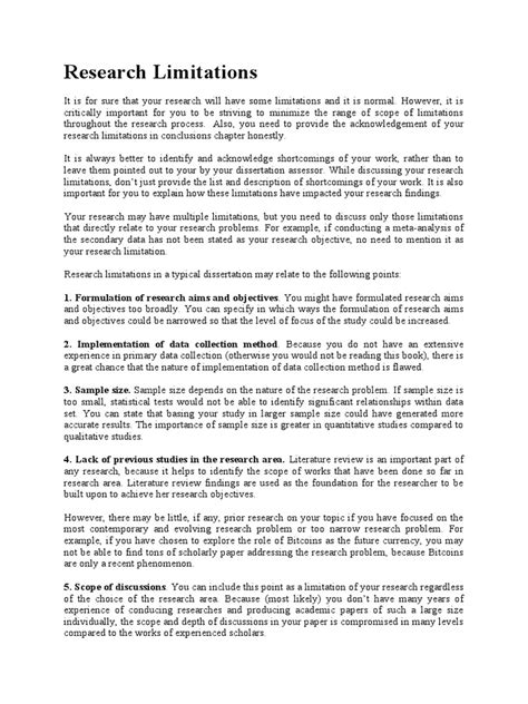 example of limitations of study in research proposal pdf