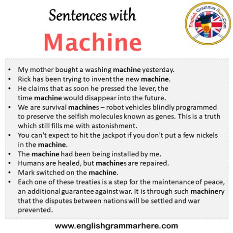 Example Of Machine Sentence