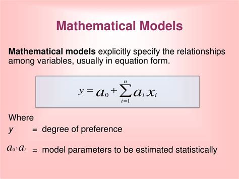 example of mathematics model