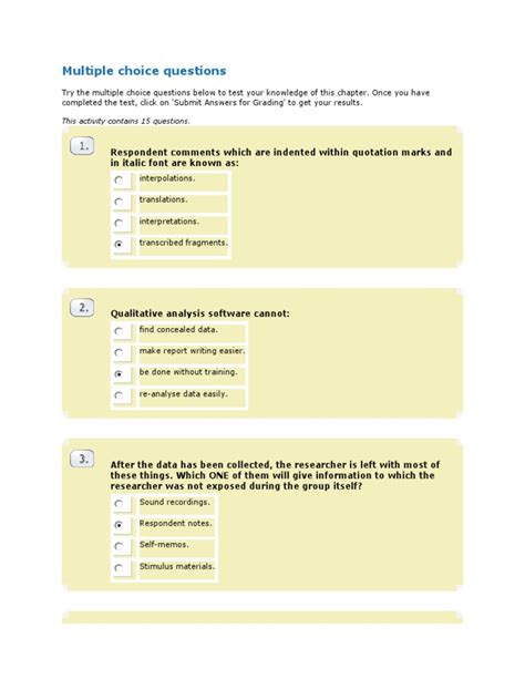 example of multiple choice questions in research