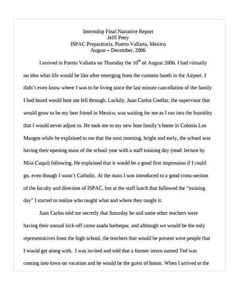 example of narrative report in teaching internship