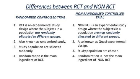 example of non randomized controlled trial