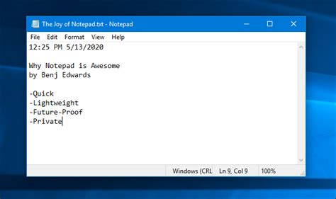 Example Of Notepad In Computer