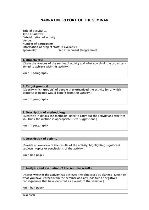 example of overview in narrative report