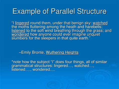 example of parallel structure in poetry