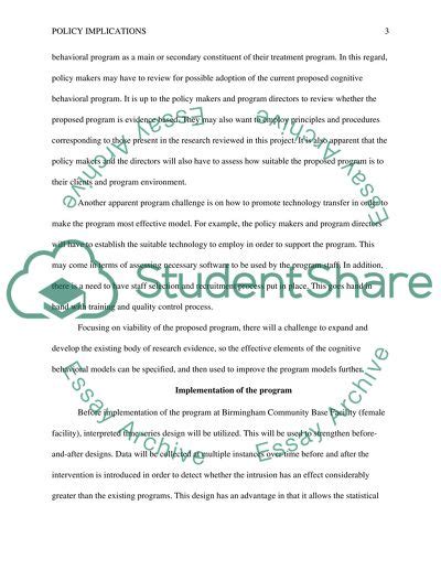 example of policy implication in research paper