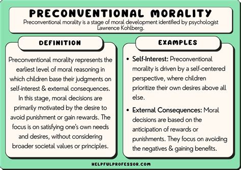 example of preconventional morality in the classroom