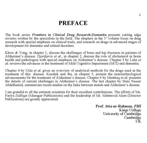 example of preface for project