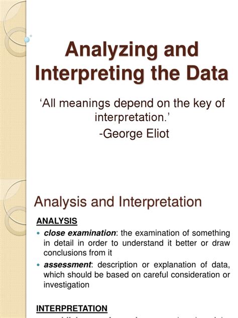 example of presentation analysis and interpretation