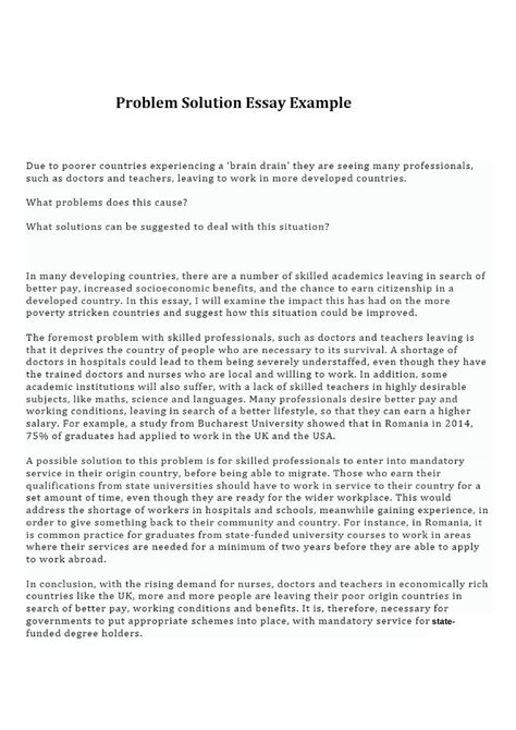 example of problem solution paper