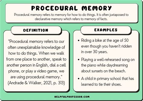 example of procedural memory in daily life