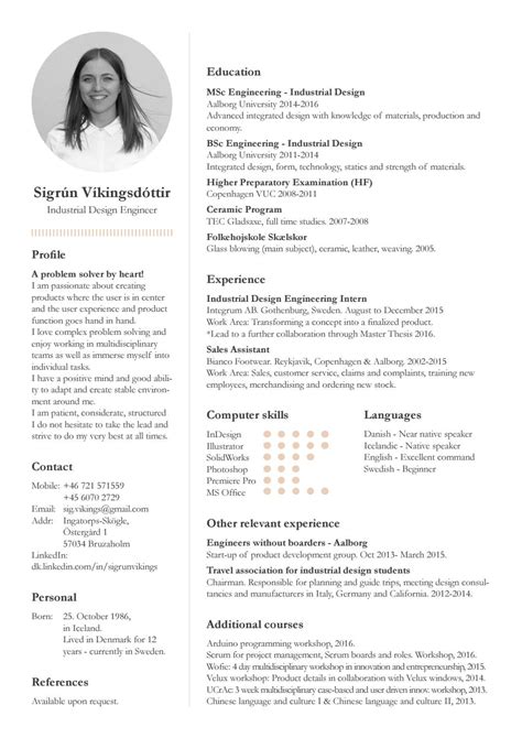 example of profile in curriculum vitae