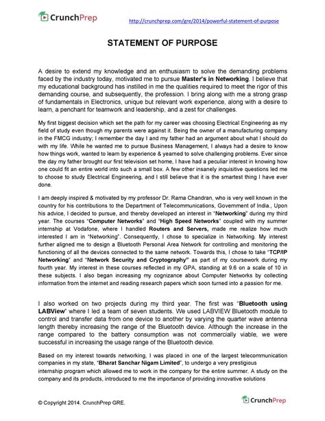 example of purpose statement