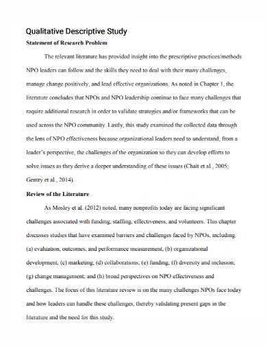 example of purpose statement in qualitative research