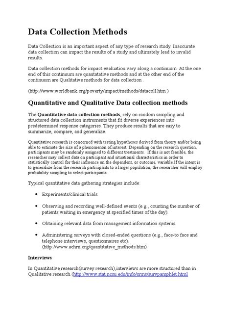 example of quantitative data collection method