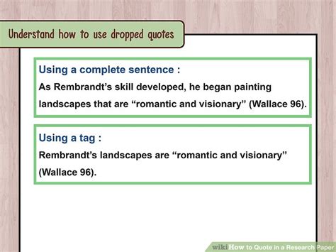 example of quoting in research