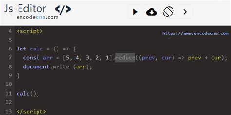 example of reduce in javascript