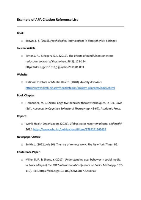 Example Of Reference Value