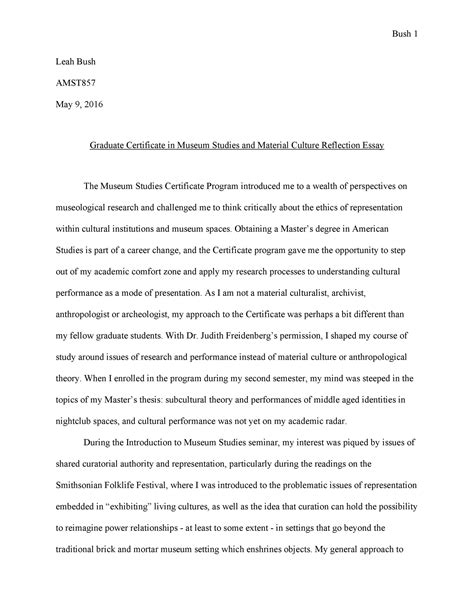 example of reflection paper with introduction body and conclusion pdf