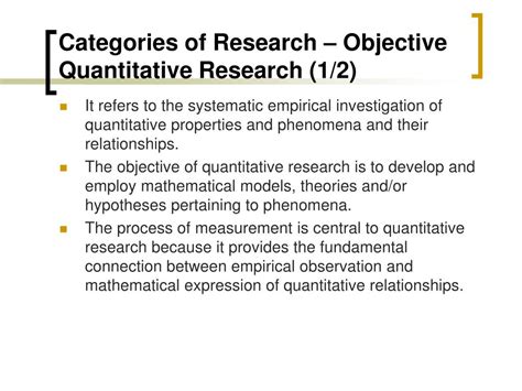 example of research objectives in quantitative research