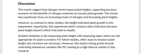 example of results and discussion in lab report