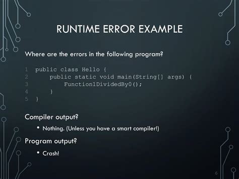 example of runtime error in java