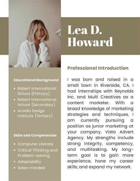 example of self introduction for call center interview