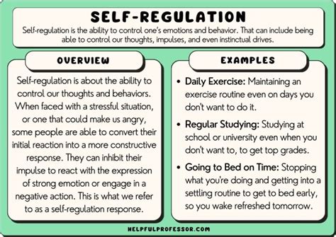 example of self regulation in the workplace