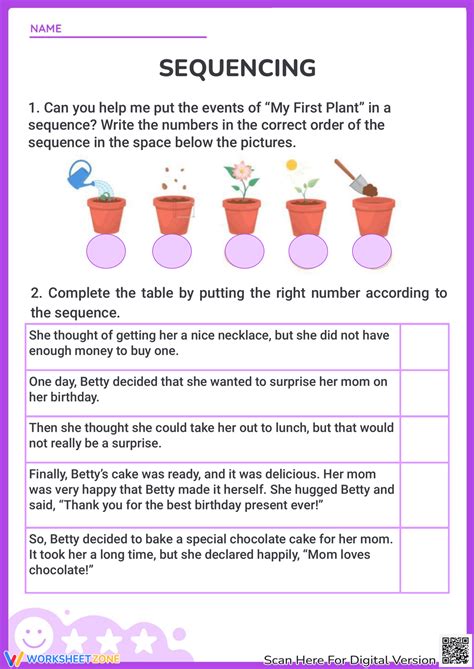 Example Of Sequencing Events For Grade 3