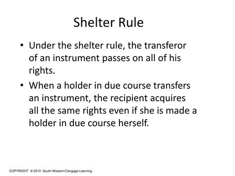 Example Of Shelter Rule