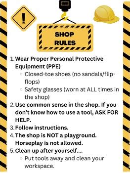 Example Of Shop Safety Rules