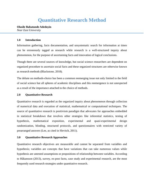 example of significance of the study in quantitative research pdf