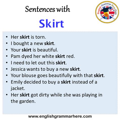 Example Of Skirt In Sentences